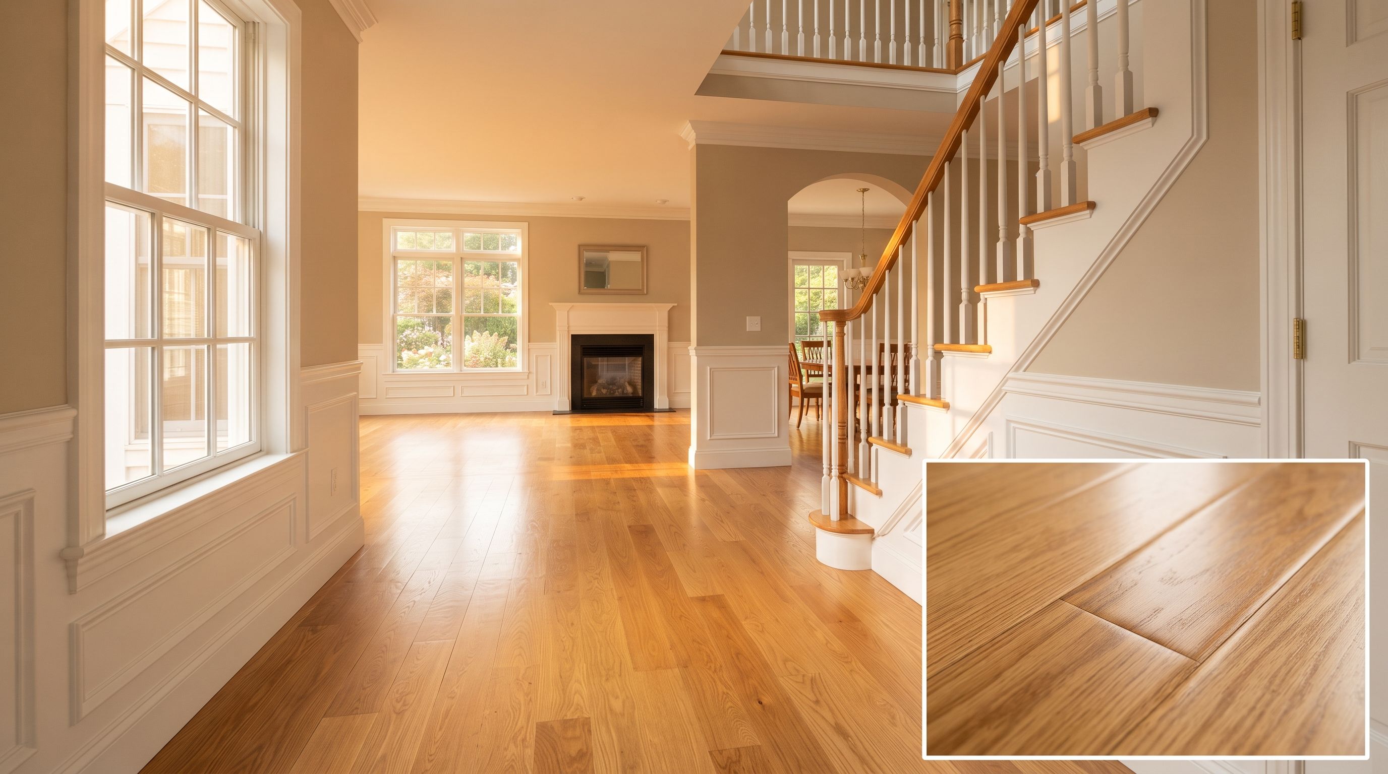 prefinished hardwood flooring freshly installed