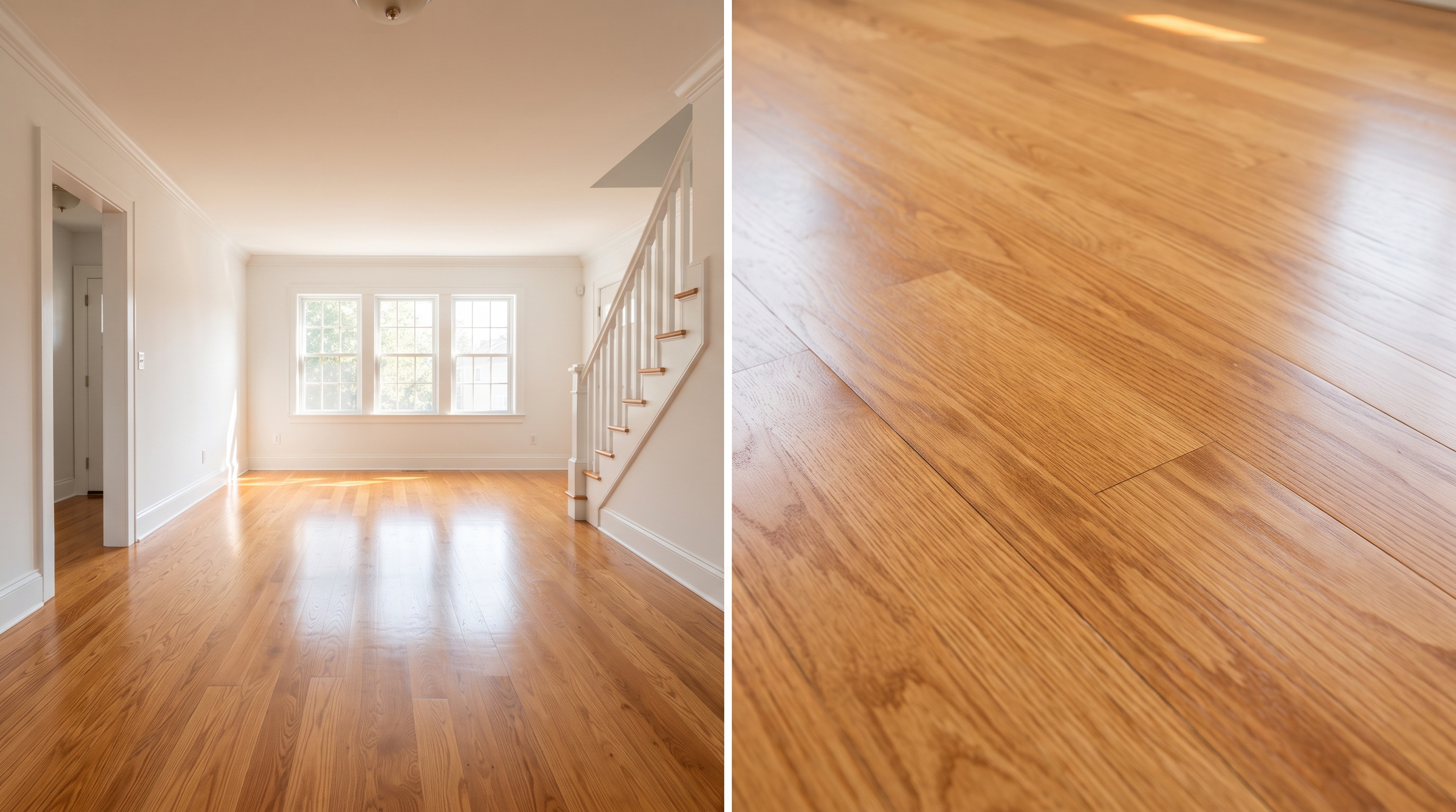 refinished hardwood flooring final product