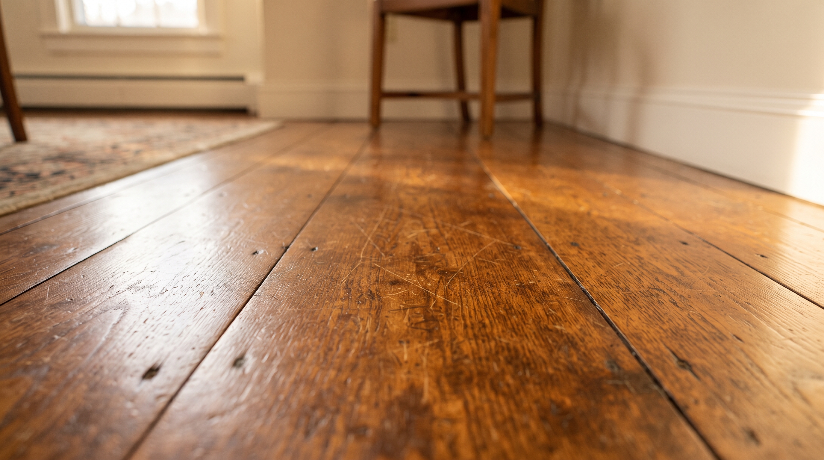 hardwood flooring close up image showing aged hardwood