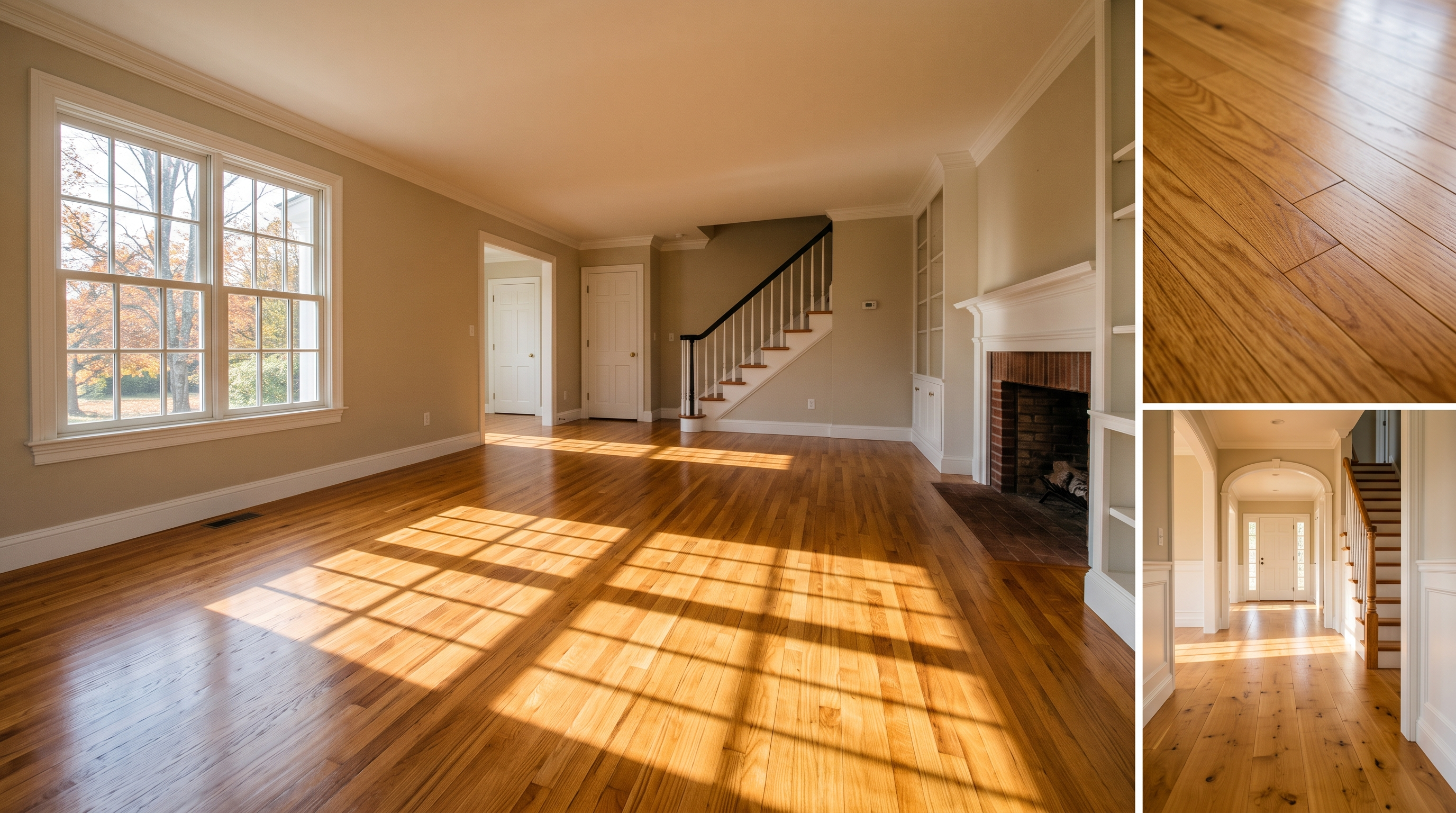 hardwood flooring freshly installed in a new NY living room space