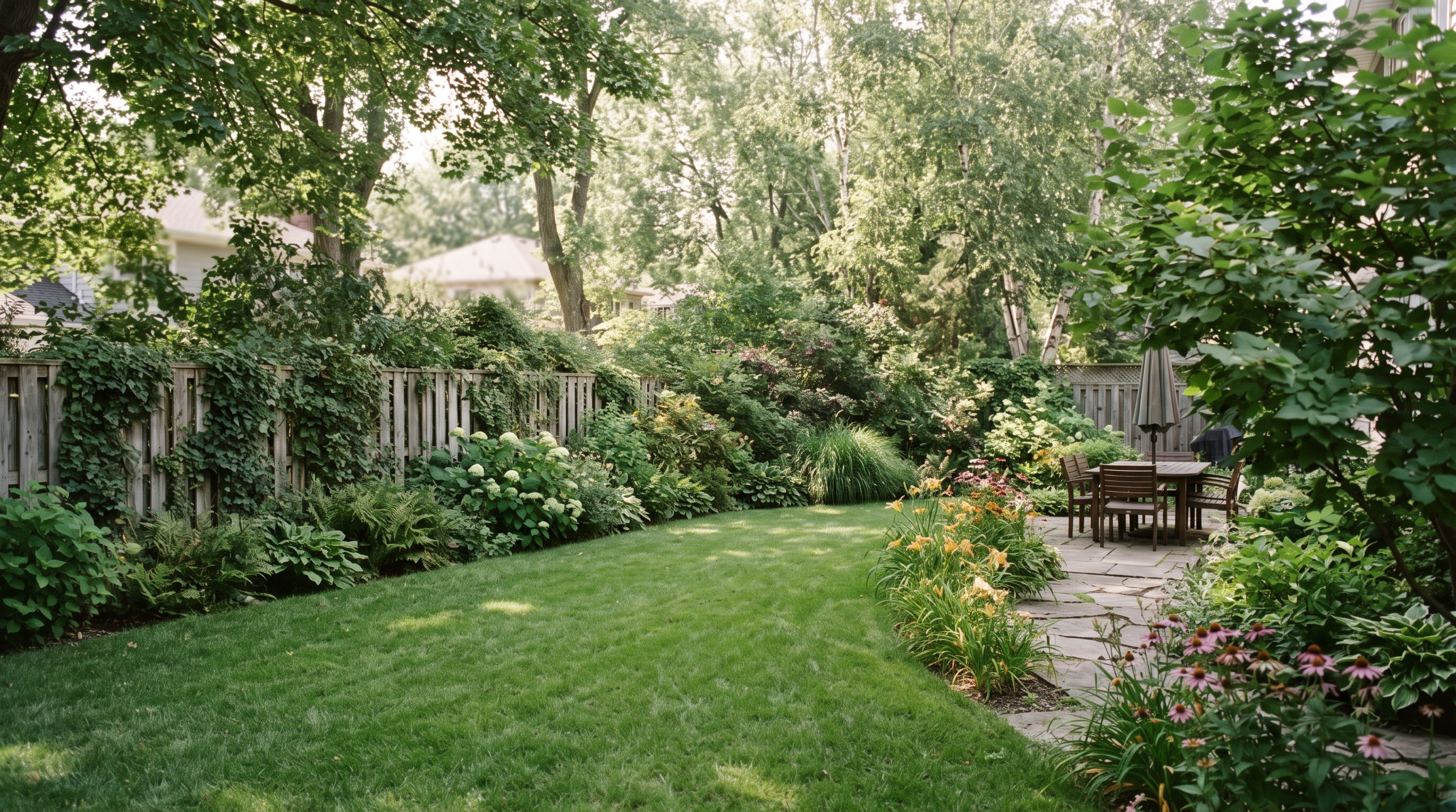 Lush backyard in upstate NY