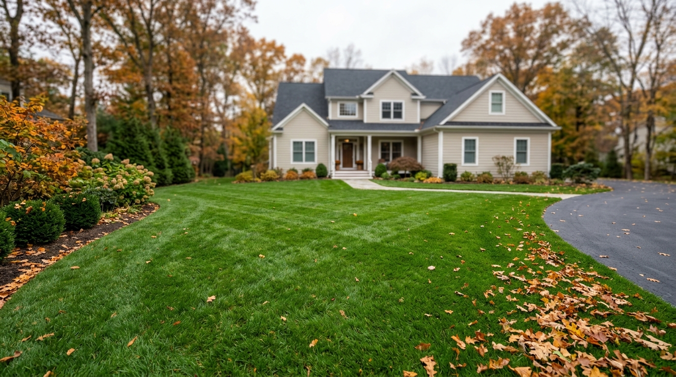 Upstate NY home with a nicely groomed front yard